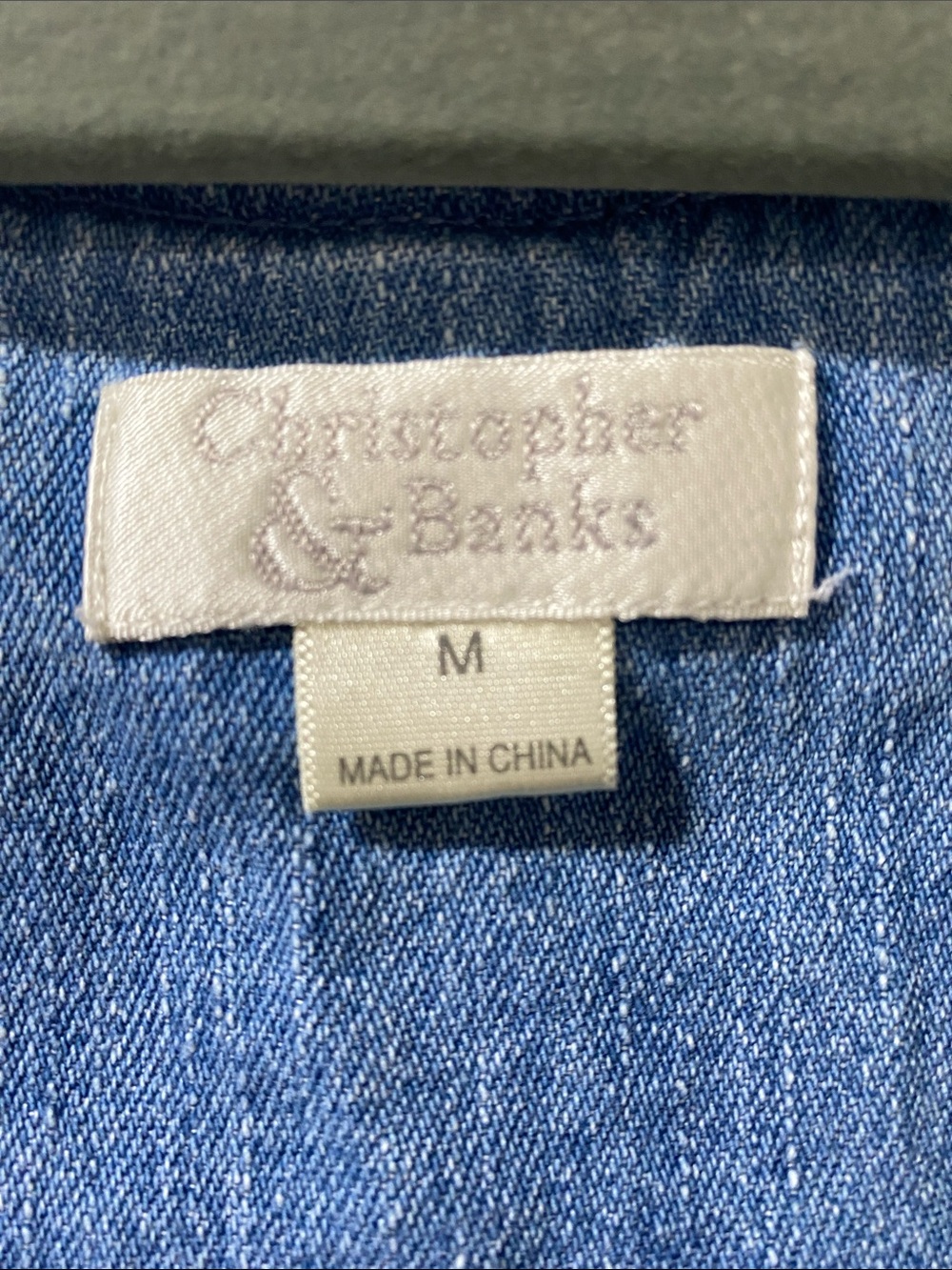 Christopher & Banks Light Blue Denim Zip-Front dress - Picture 2 of 8